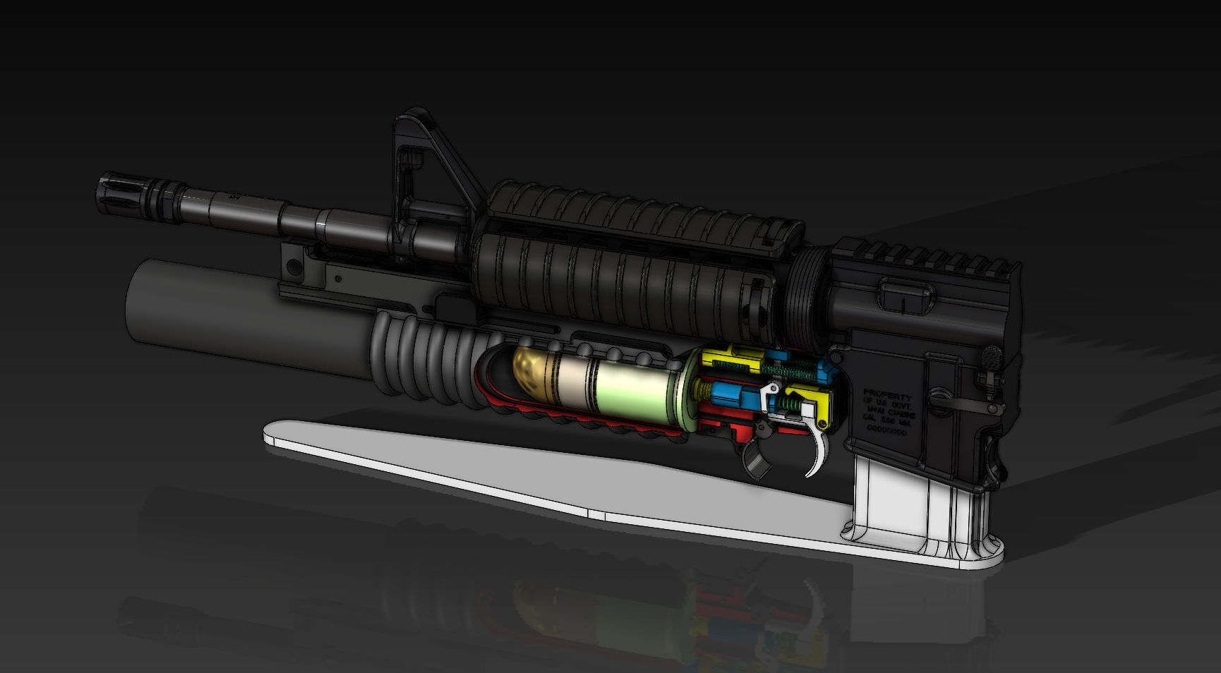 M203 Cutaway Model