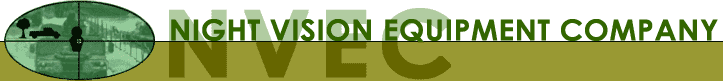 Logo of Night Vision Equipment Company (NVEC), featuring a graphic of a night vision sight and the company name in bold green text.