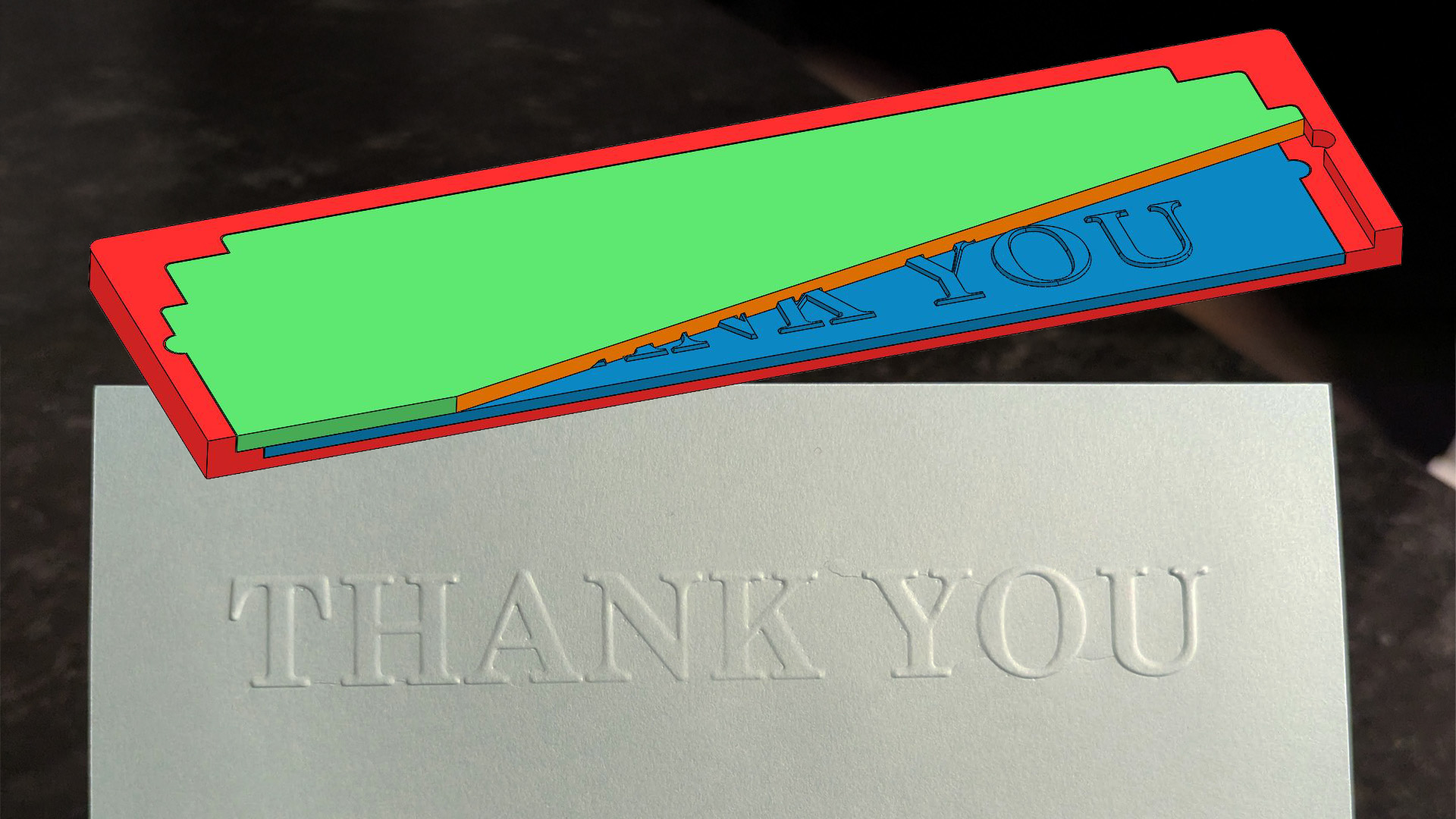 Thank You Card Embosser Plates